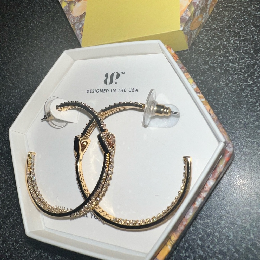 Just A Dreamer Ring Bomb Party Nov Bday Earrings Hoops Gold Plating